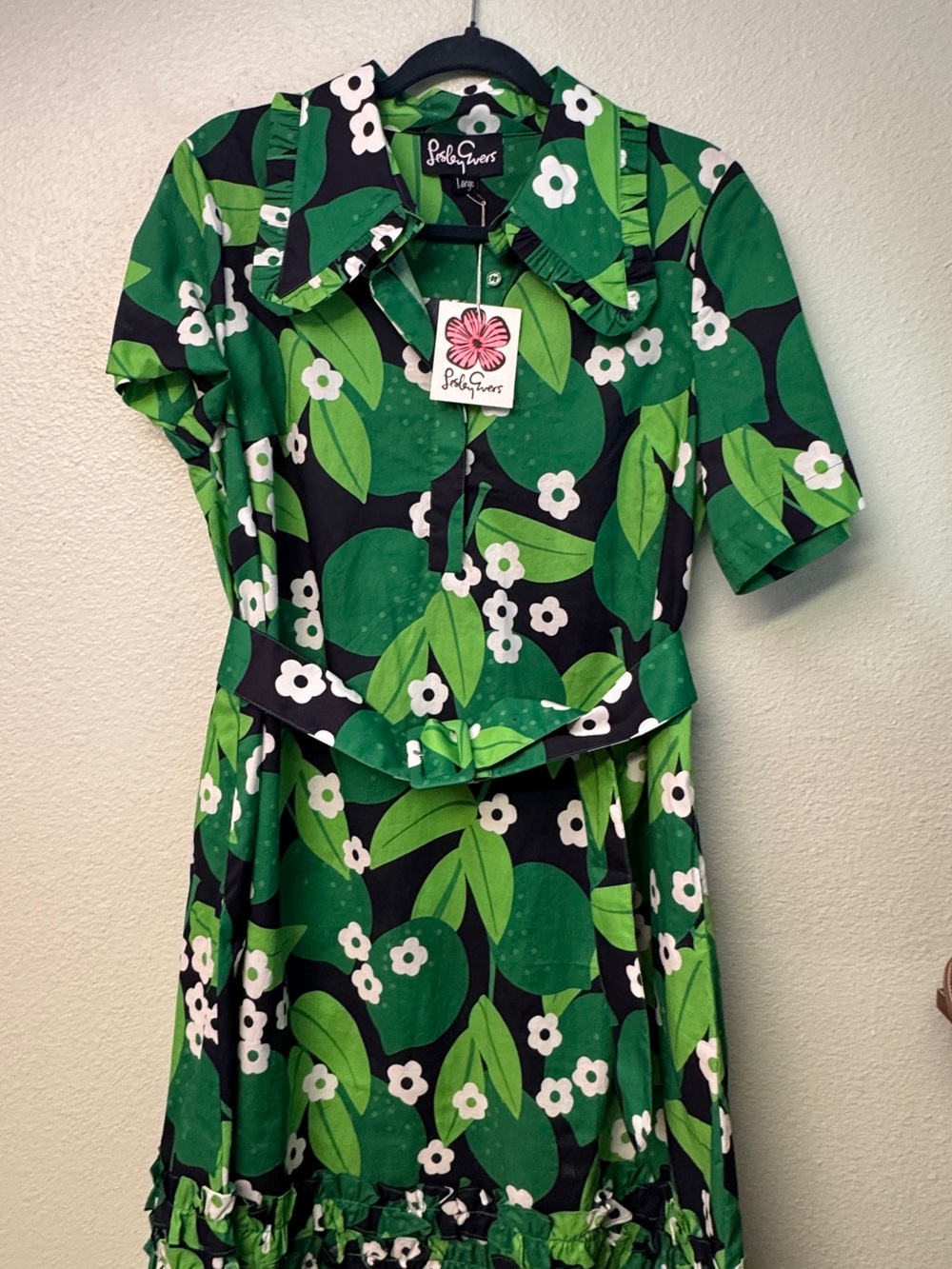 Green Floral Midi Dress
